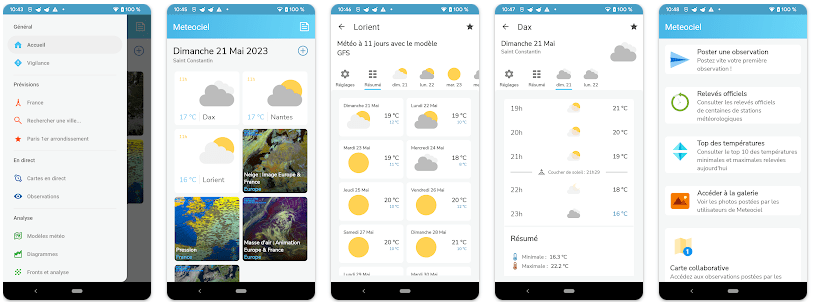Application Météociel