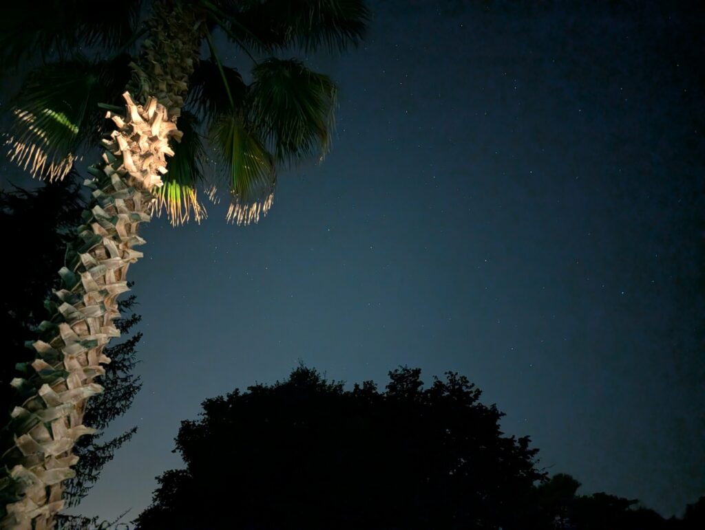 Le mode astrophotographie permet de prendre des photos pendant plusieurs secondes ou minutes. Dans le noir total, le résultat est spectaculaire.