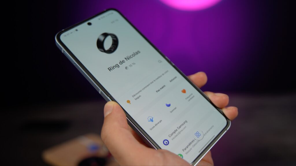 Pour accéder aux données de la Galaxy Ring oblige à utiliser deux applications. // Source : Numerama