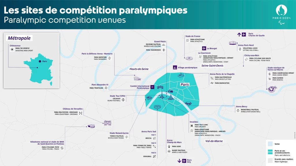 Carte des Jeux Paralympiques // Source : Olympics