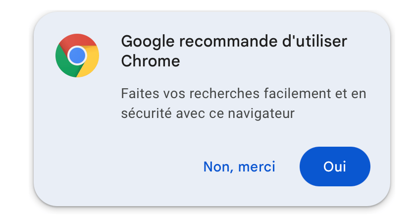 Navigateur, moteur de recherche, publicités sur les sites… Google abuserait de sa position dominante selon les États-Unis. // Source : Numerama