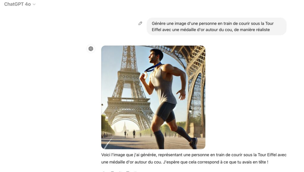 La génération d'images dans ChatGPT.
