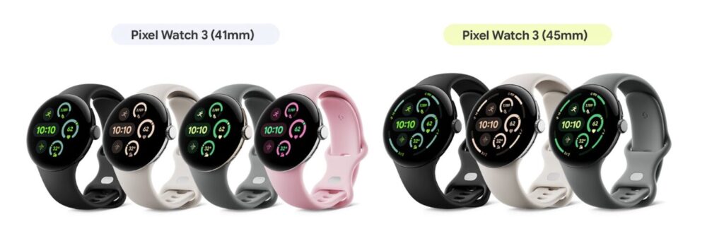 Les différentes versions de Pixel Watch 3.