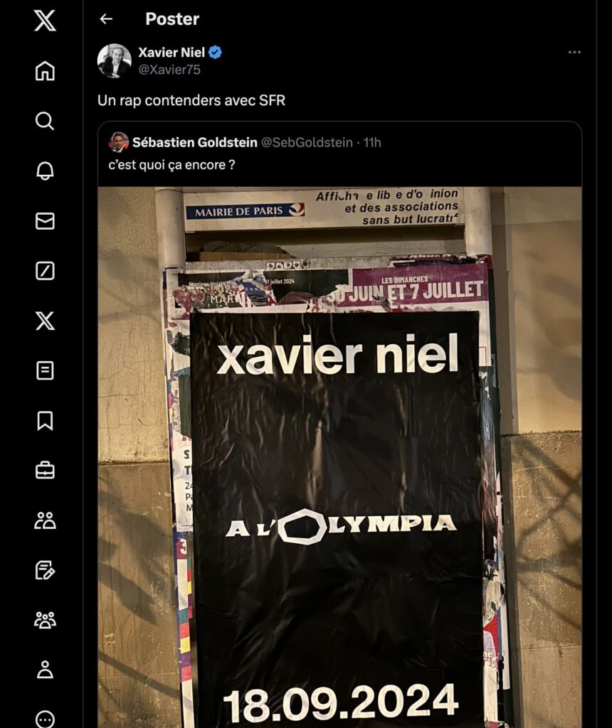 Le tweet de Xavier Niel qui confirme l'existence de l'événement.