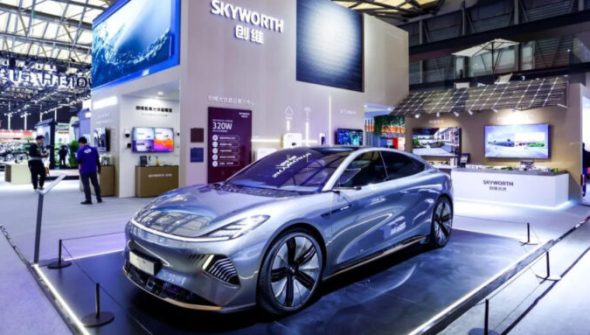 Skyworth concept skyhome au salon AWE2024 de Shanghai // Source : Skyworth