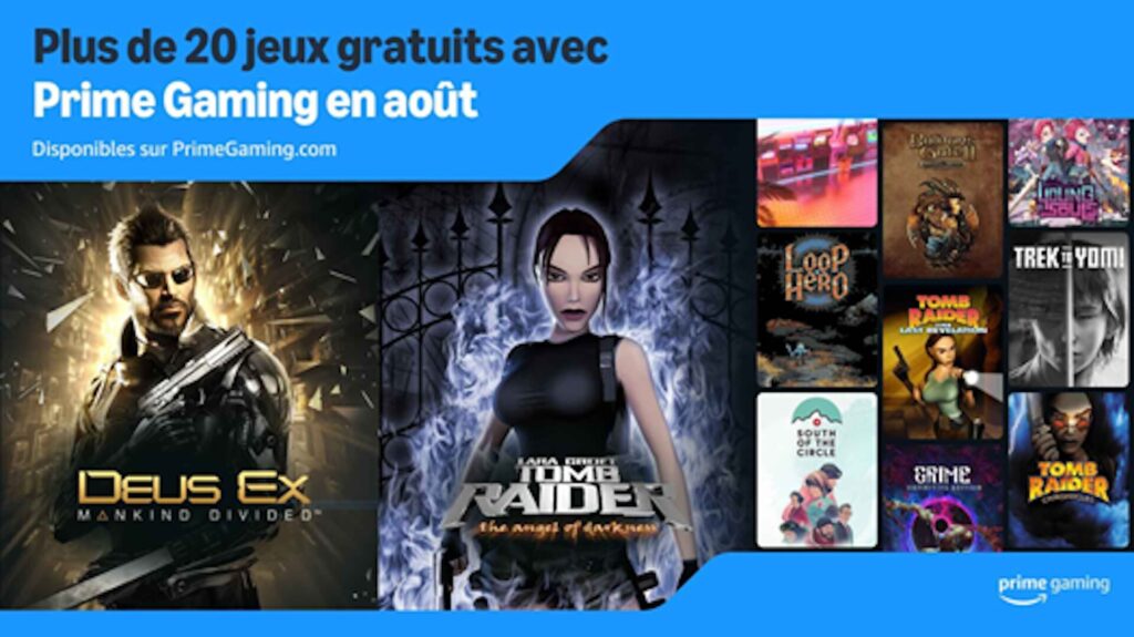 Amazon Prime Gaming en août 2024 // Source : Amazon