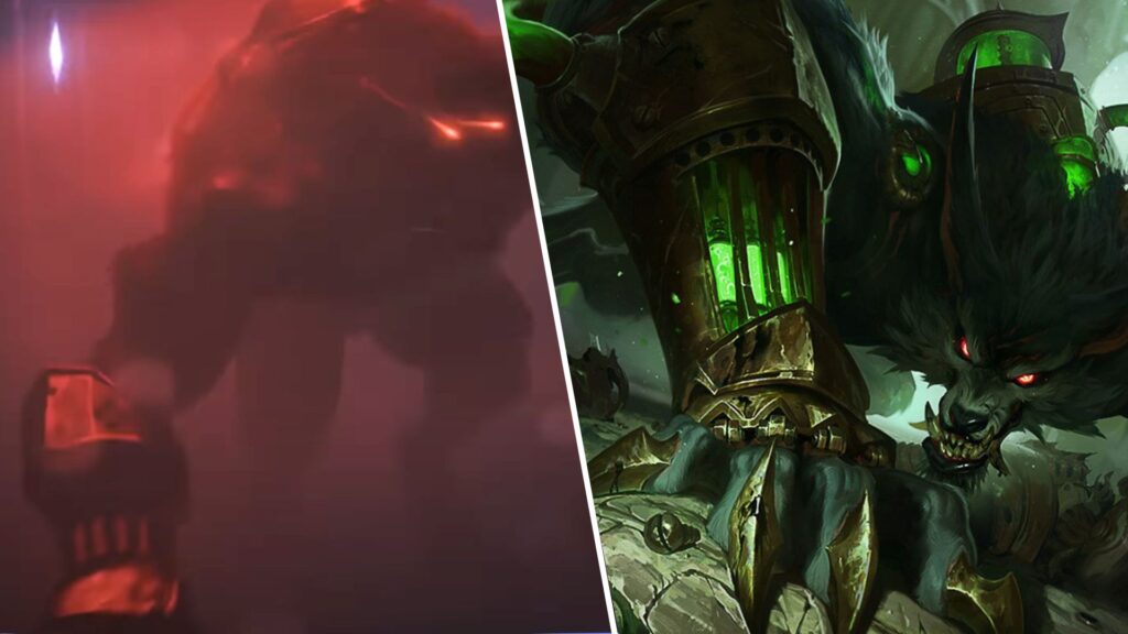 Warwick dans la série vs Warwick dans League of Legends // Source : Netflix / League of Legends