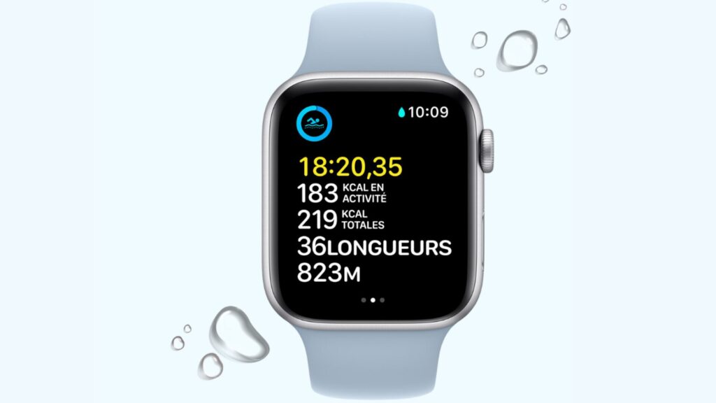 L'Apple Watch Se est bien sûr étanche // Source : Apple