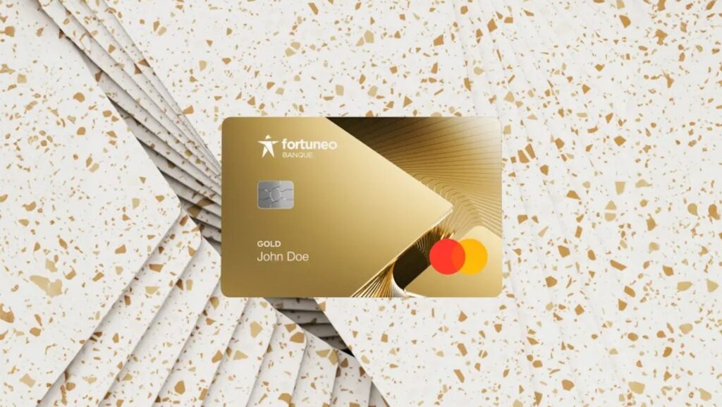 La carte Gold Mastercard proposée par Fortuneo // Source : Fortuneo.