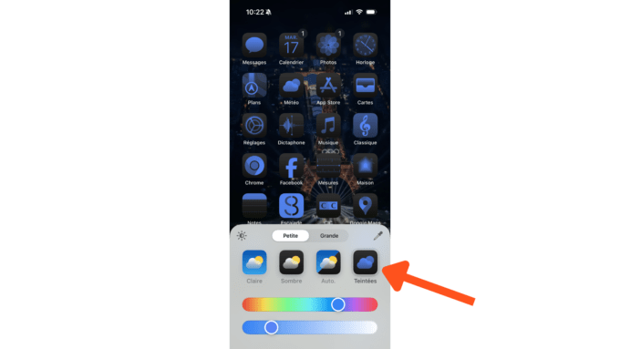 comment changer la couleur des icone ios 18