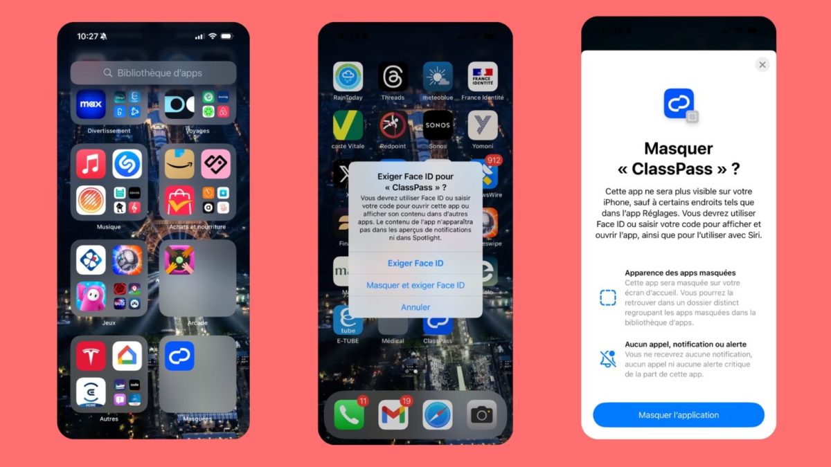 iOS 18 : comment créer un dossier caché sur iPhone ? // Source : Capture Numerama