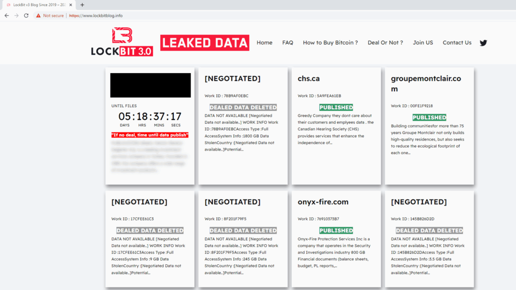 Le site clone de Lockbit créé par CosmicBeetle. // Source : ESET