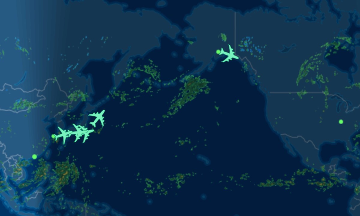 Capture d'écran du site FlightAware. // Source : Capture Numerama