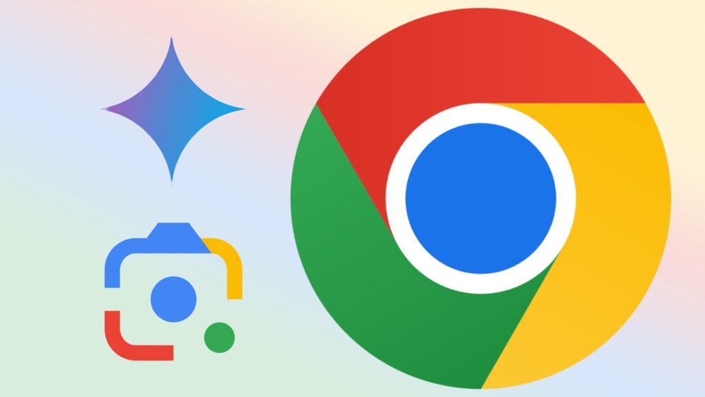 Google Chrome int&egrave;gre Google Lens et Google Gemini. // Source : Numerama