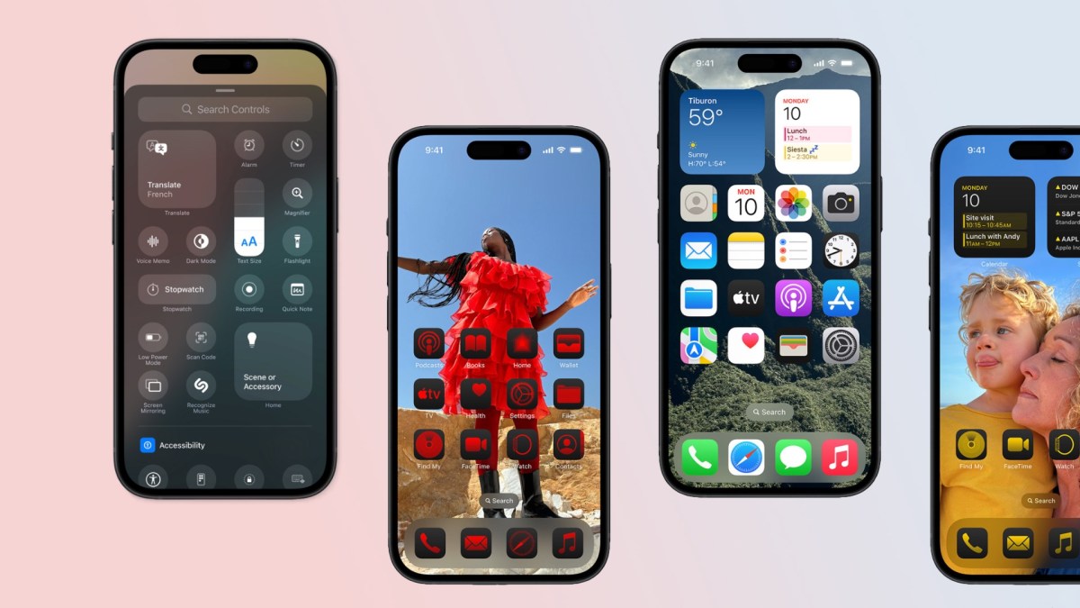 Les options de personnalisation d'iOS 18. // Source : Numerama