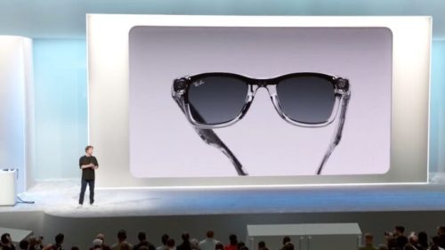 Les lunettes Meta Ray-Ban annoncées par Mark Zuckerberg. // Source : Numerama