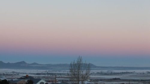 L'ombre de la Terre et la ceinture de Vénus. // Source : Flickr/CC/Kit Case (photo recadrée)