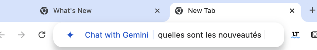 Gemini dans Chrome.