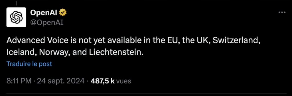 Sous plusieurs vidéos ultra prometteuses, OpenAI a annoncé la mauvaise nouvelle pour les Français.