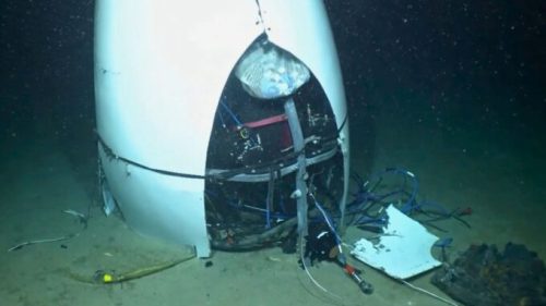 Image de l'épave du submersible Titan. // Source : USCG