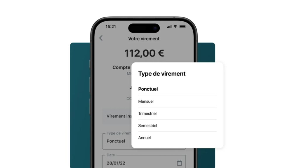 Pour alimenter son Livret + ou pour récupérer des avoirs, tout se passe sur l'application Fortuneo (disponible sur Android et iOS) // Source : Fortuneo