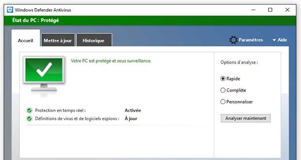 Microsoft Defender, le natif sur Windows