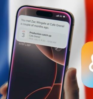 Apple Intelligence sur un drapeau français. // Source : Numerama