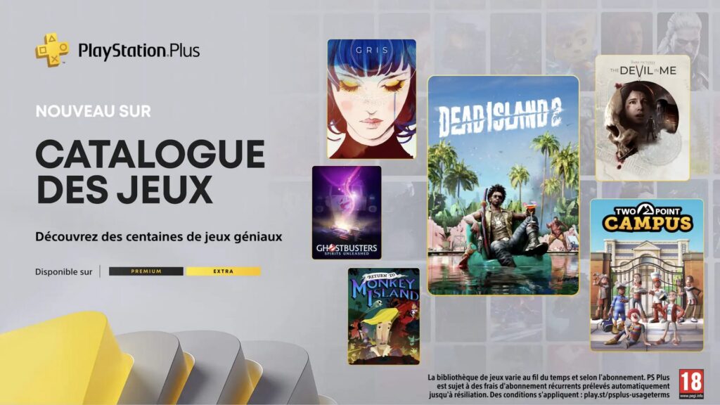 PlayStation Plus Extra en octobre // Source : Sony