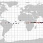 Trajectoire des débris du satellite. // Source : Via X @Megaconstellati