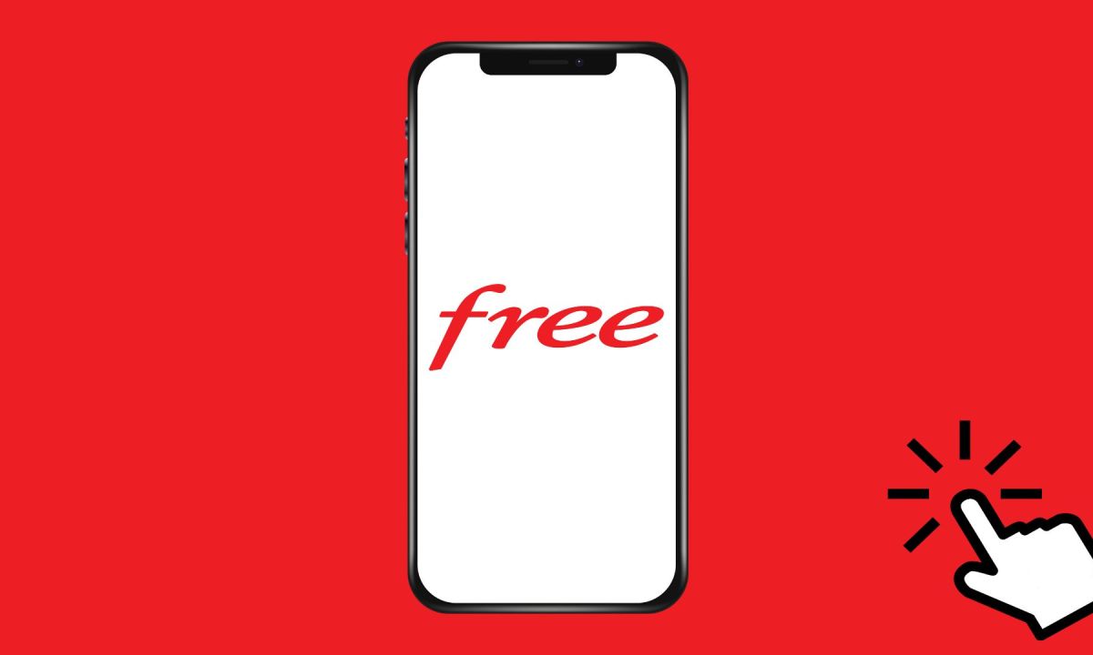 Le logo de Free sur un smartphone // Source : Numerama