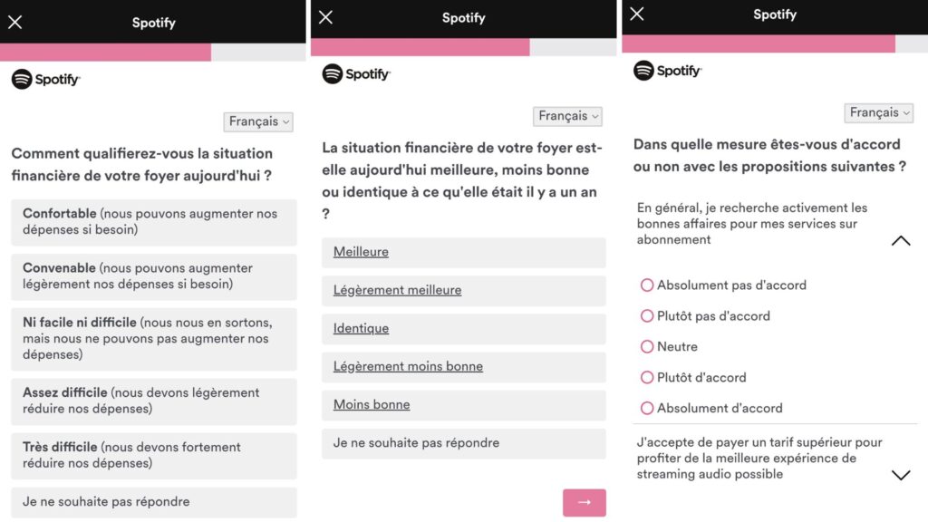 Spotify sonde certains de ses abonnés // Source : @louaben via X