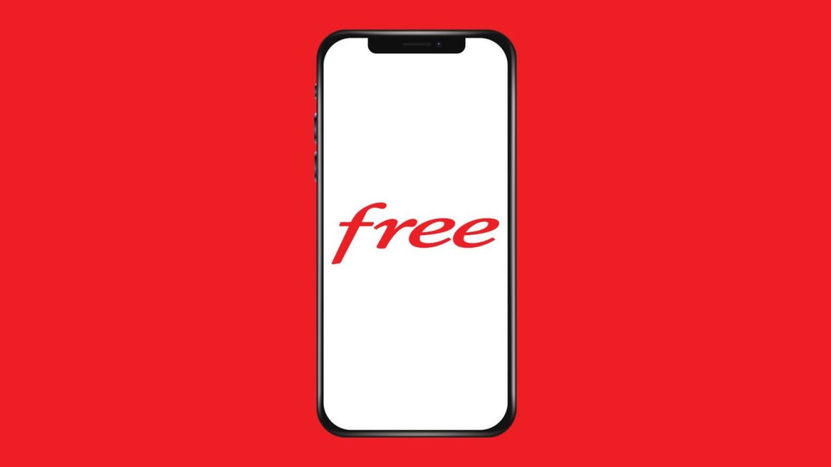 Le logo de Free sur un smartphone // Source : Numerama