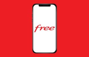 Le logo de Free sur un smartphone // Source : Numerama