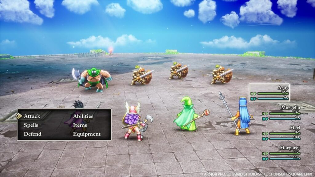 Les combats au tour par tour de Dragon Quest III HD-2D // Source : Square-Enix