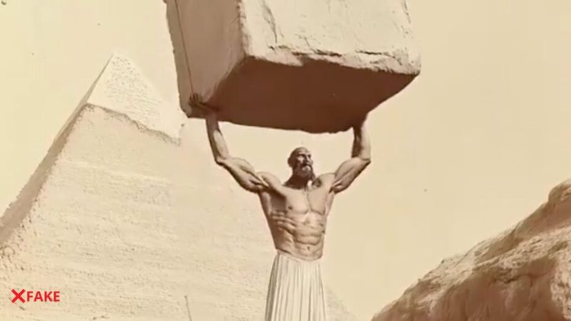 Tout est faux dans cette vidéo sur les pyramides d’Égypte avec des géants