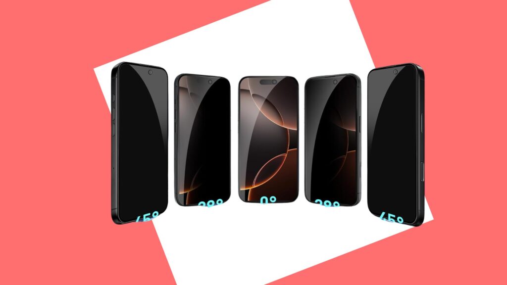 Verre trempé anti-espion pour iPhone 16 Pro