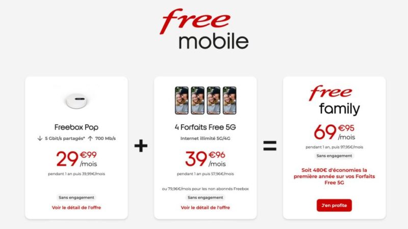 Free baisse le prix de son forfait mobile pour ses abonnés Freebox