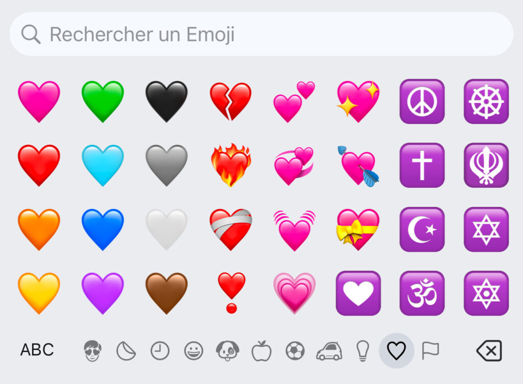 Le clavier à émojis d'iOS 18.1.