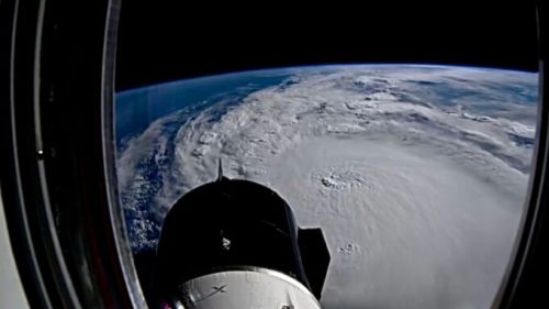 L'ouragan Milton vu depuis l'ISS. // Source : Nasa