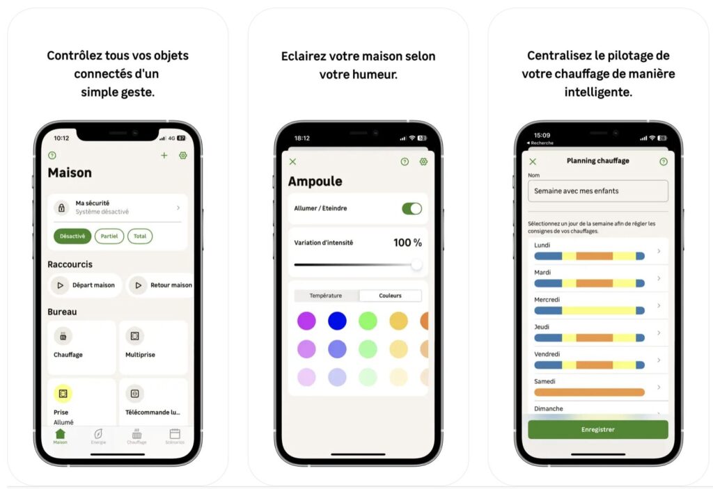 Leroy Merlin a grandement simplifié l'interface de son application, avec des menus très simples pour les débutants. Son application gère les particularités des radiateurs/chaudières français.