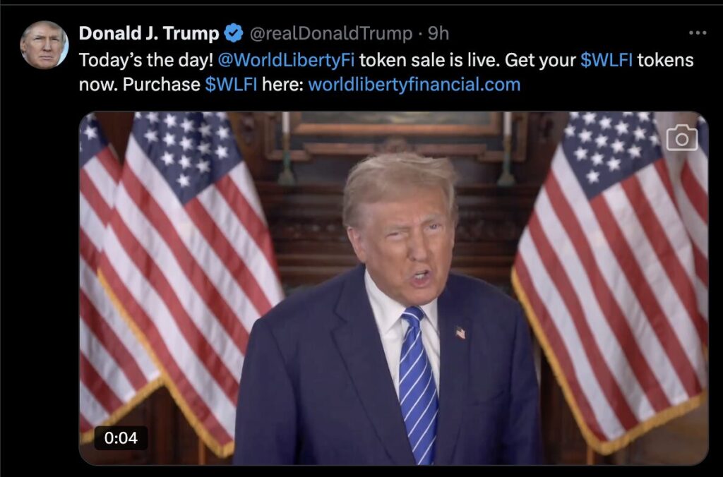 Donald Trump a lancé sa plateforme crypto.