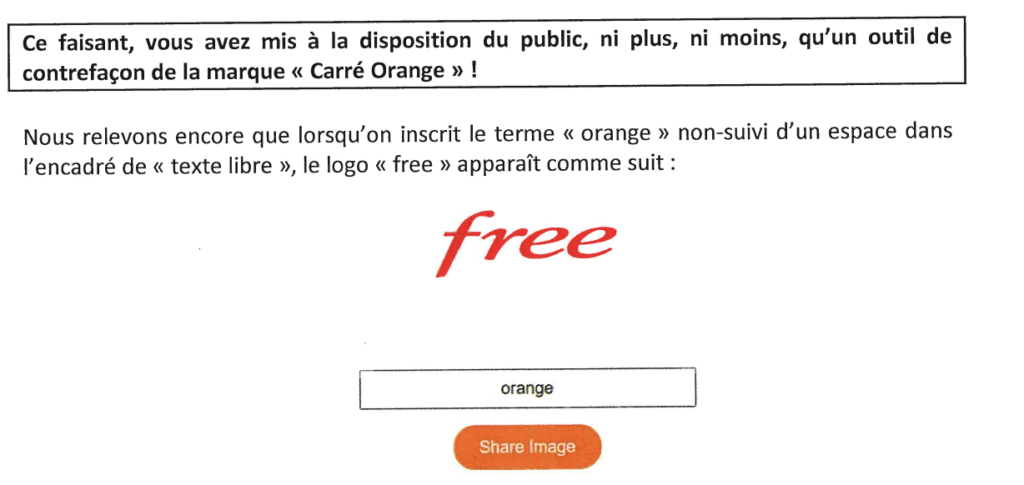 Genérer le vrai logo Orange est impossible.