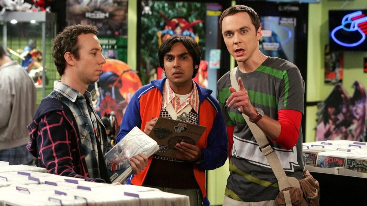 The Big Bang Theory, Stuart, Raj, et Sheldon. // Source : CBS