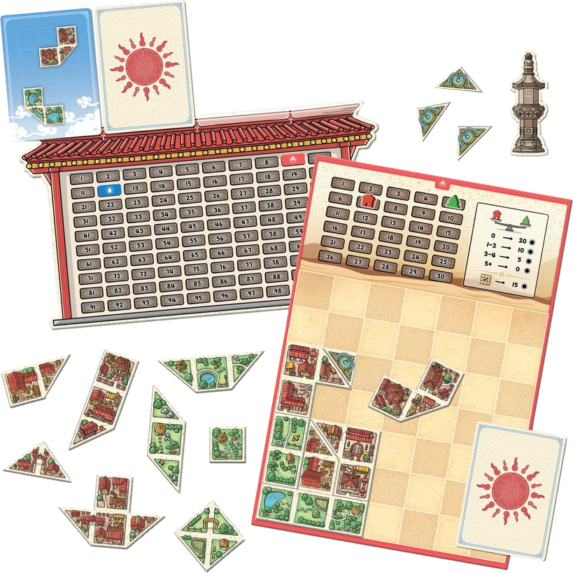 Become an architect in Tangram City, a satisfying board game