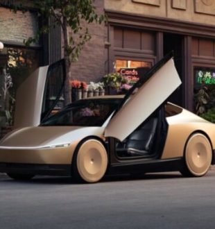 Le Tesla Cybercab // Source : Tesla Le Tesla Cybercab // Source : Tesla