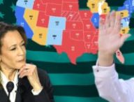 La carte du collège électoral, avec Kamala Harris et Donald Trump. // Source : Numerama