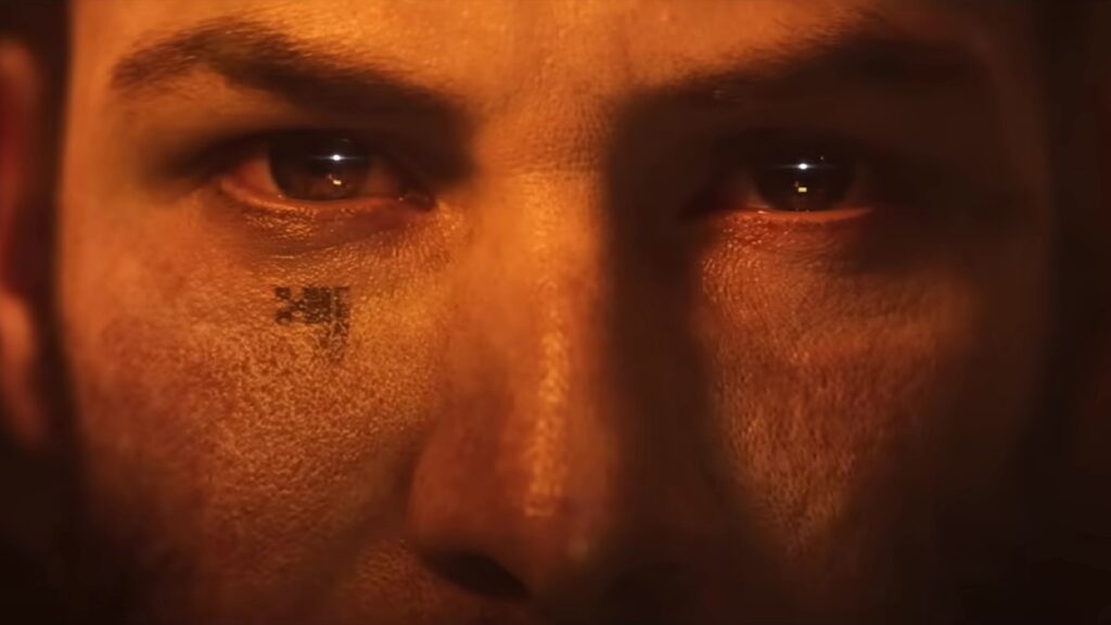 Les yeux de Keanu Reeves dans le trailer de Secret Level // Source : Prime Video