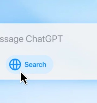 Ce nouveau bouton permet de lancer une recherche depuis le web sur ChatGPT. // Source : OpenAI