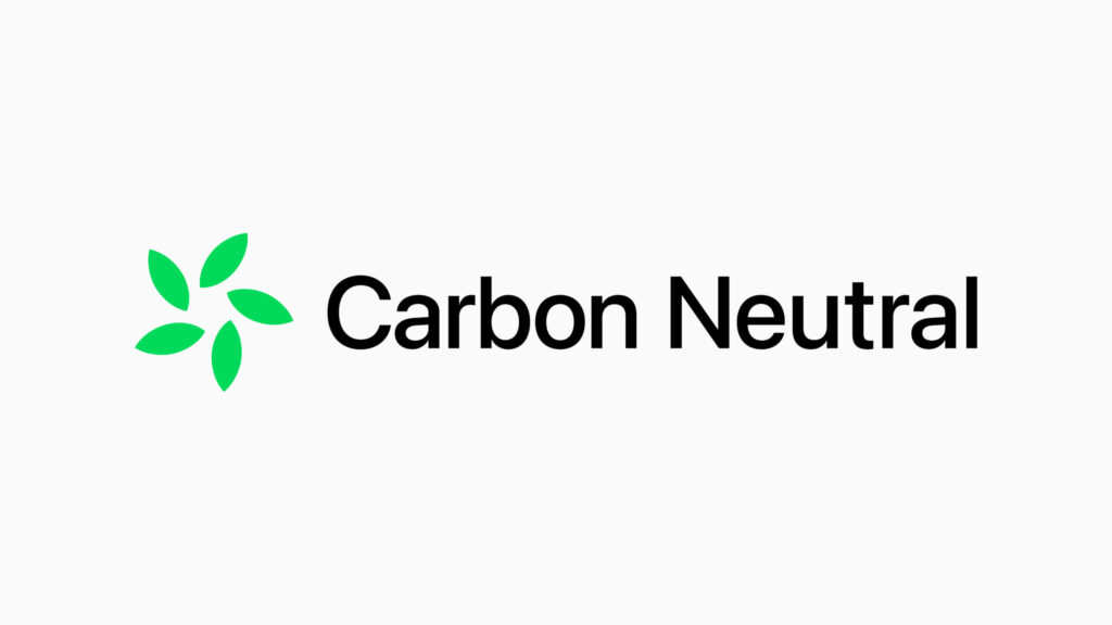 La marque « Carbon Neutral » d'Apple // Source : Apple