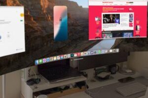 Le Mac Virtual Display du Apple Vision Pro en version ultrawide. // Source : Numerama